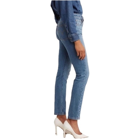 Levi’s Premium 501 25x28 Medium/Dark Wash Skinny Jeans - Picture 1 of 16